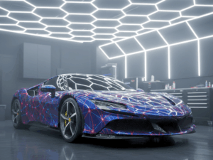 Quantum Network Purple Overlamination 2 Mil